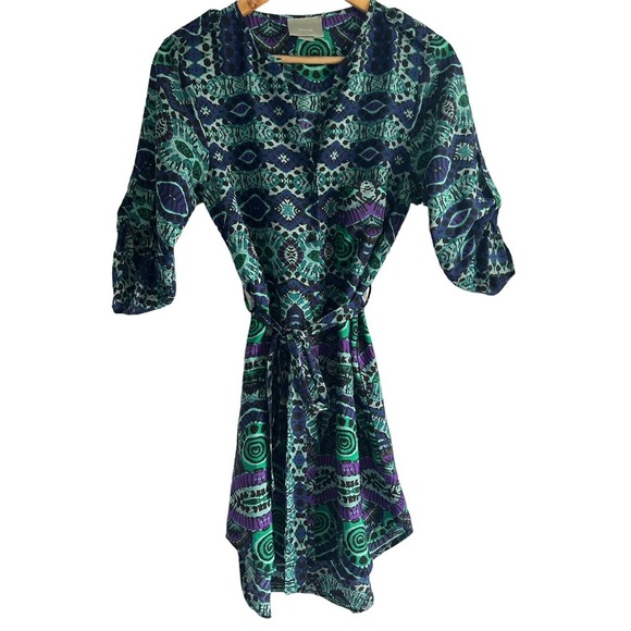 Anthropology‎ Maeve Women’s Size Medium Aztec Print Button Up iKat Dress - Picture 1 of 8
